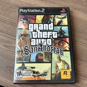PS2 Grand Theft Auto San Andreas w/ manual and Poster